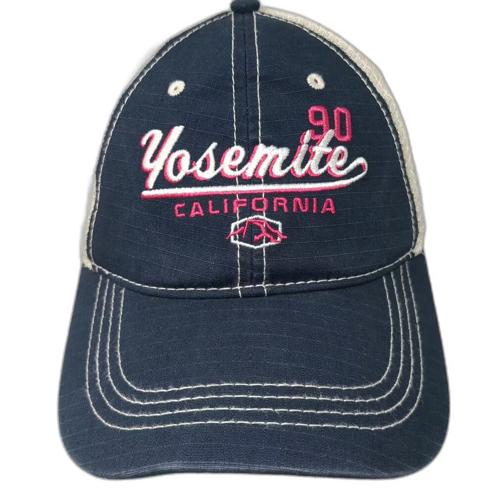 Prairie Mountain Yosemite Trucker Hat Blue White OS Snapback Embroidered Cap